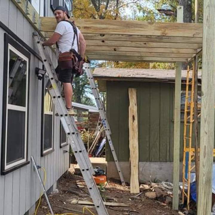Professional handyman at work